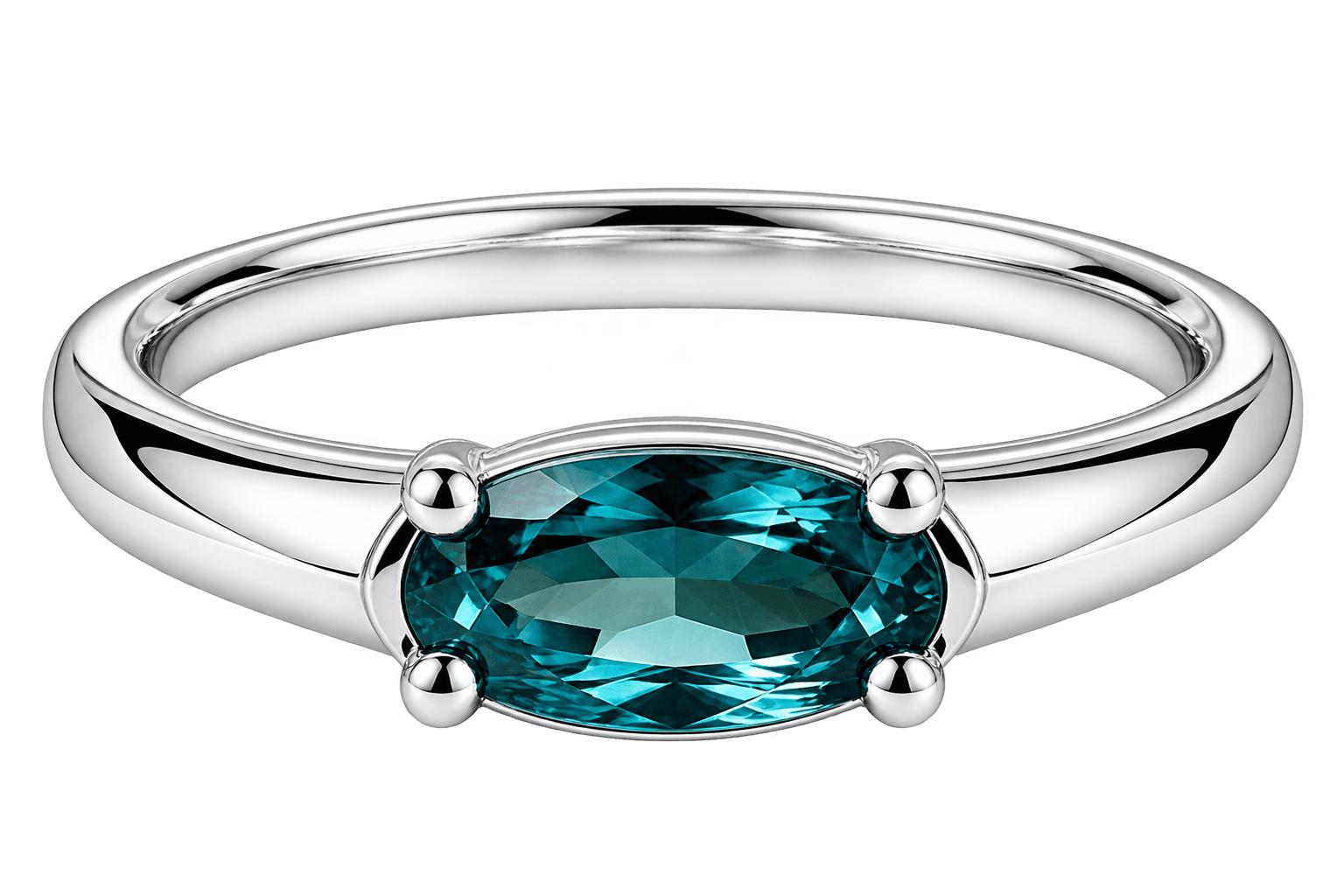 EAST-WEST SOLITAIRE RING